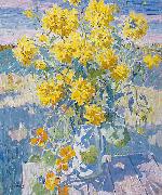 September Yellow flowers unknow artist
